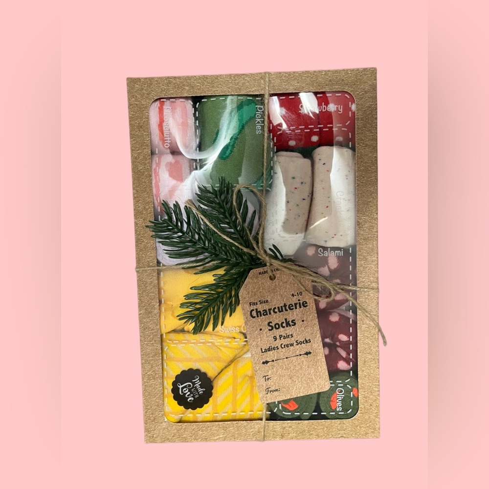 Charcuterie themed socks